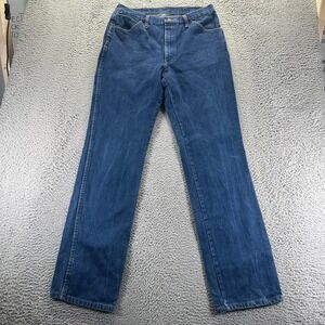 Red Kap Jeans Mens 34x36 Blue Cotton Denim Straight Leg Workwear Faded Travel